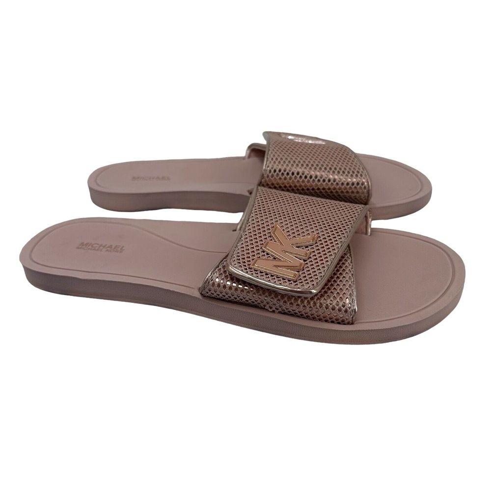 MICHAEL KORS Women's PALMER Mesh Rosegold Slide Sandal Size 11 M Comfort - Picture 2 of 7